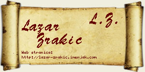 Lazar Zrakić vizit kartica